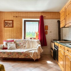 salotto con cucina baita Bertolini