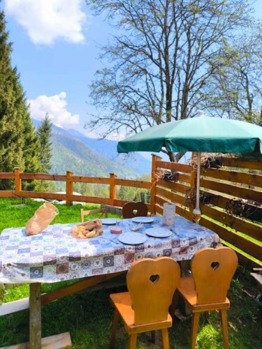 vacanze in baita giardino per pranzi e cene